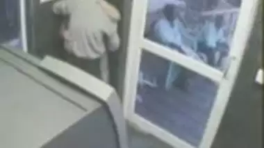 Girl Opening Brazer In ATM Room