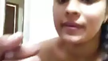 Indian college girl enjoying sucking dick