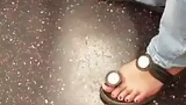 Candid indian teen girl feet sandals