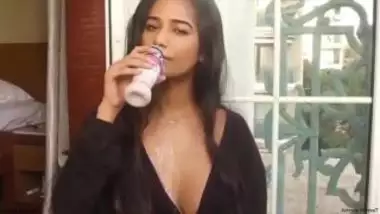 Nip Slip Of Poonam Pandey While Drinking Milk