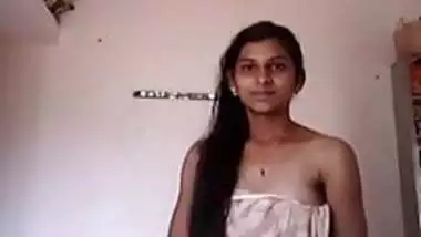 Cute girl making nude video