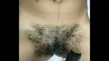 Simmy first time trimming and shaving hair removing with punjabi audio