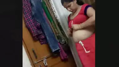 Mature Aunty Big Boobs Changing Dress