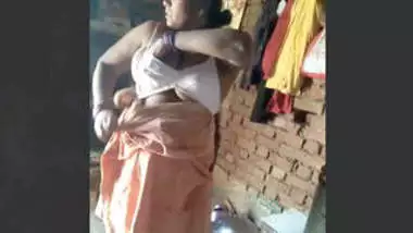 Desi Village Bhabhi Wearing Clothes While Hubby Recording