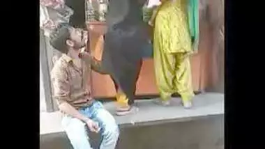 pk boy fun with eher bhabi in shop outdoor