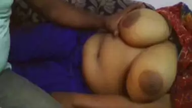 massive boobs of desi bhabhi massaged by lover