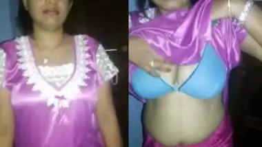 Hot desi with BF at home with parents outside showing boobs