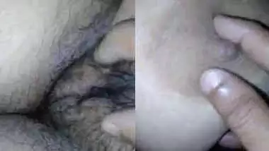 Punjabi bhabhi huge boobs fondled n hairy pussy fingering by hubby