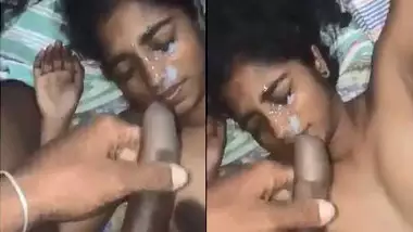 Tamil girl facialed with hot cum