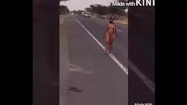 Sexy Marwadi Girl Pinky Walking Naked On Road