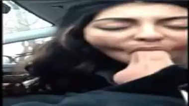 NRI College Girl Sucking Cock Of Lover In Car