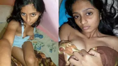 Horny Indian teen self boobs fondled and fingering her wet pussy