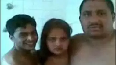 Sexy bhabhi hot threesome with her two devar