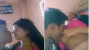 Amateur video of young man kissing Indian's lips and small chest