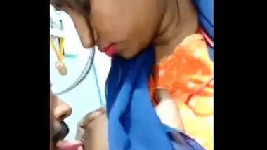 Desi village lover sucking boob