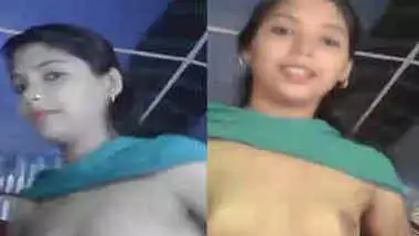 Lovely Indian gal motivates BF to have sex by flashing her XXX tits