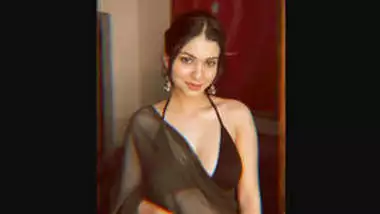 KANAK MISHRA DESI BABE SEXY IN BLACK SAREE