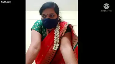 Marathi Divya aunty in Red saree Sexy look