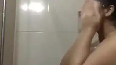 Beautiful Punjabi Kudi in Bathroom