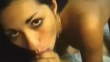 Cute Amateur Girlfriend Strips Before Giving Blowjob