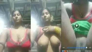 Big boob village wife exposing herself on selfie cam