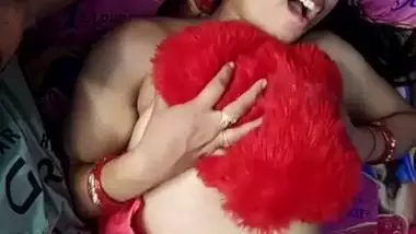 Desi Bhabhi takes boobies to light next to her XXX partner in bed