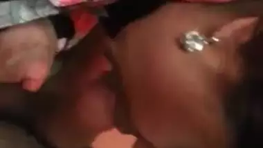 Desi NRI Bhabhi Blowjob