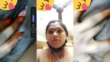 Beautiful Tamil wife showing her black pussy on VC