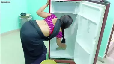 Indian Aunty Rupa Hottest Ass & Hip Show Fridge Cleaning Vlog