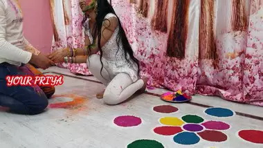 Holi Special - fuck hard priya in holi occasion with hindi roleplay - YOUR PRIYA