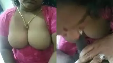 Big boobs mature Bhabhi giving blowjob