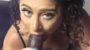 CUTE DESI SLUT SUCKS THE BIGGEST NIGGA DICK EVER!