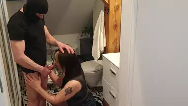 Blowjob in the bathroom.