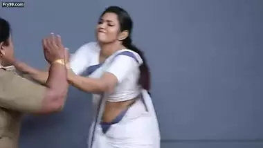 Vj Mounika Sexy Open Deep Navel Show