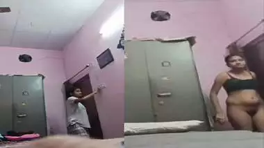 Sister changing dress caught on camera by brother