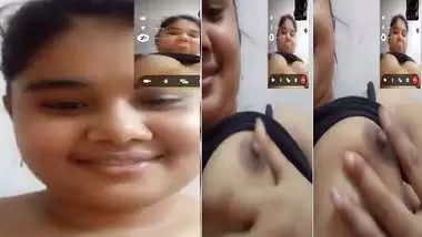 Round face chubby girl nude on video call to boyfriend
